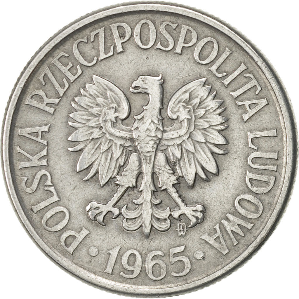 Munten, Polen, 50 Groszy, 1965, Warsaw, ZF+, Aluminium, KM:48.1