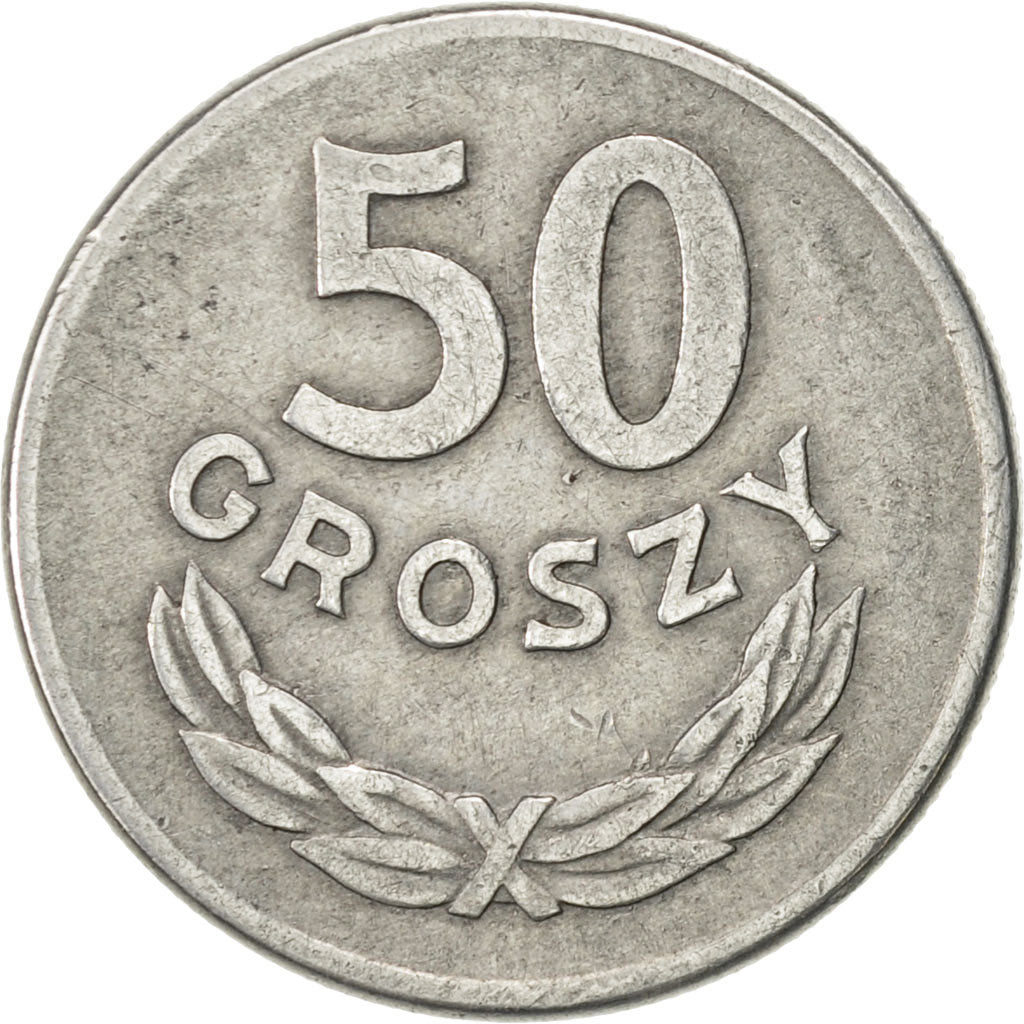 Munten, Polen, 50 Groszy, 1965, Warsaw, ZF+, Aluminium, KM:48.1