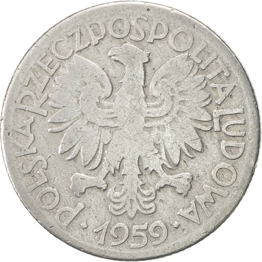 Munten, Polen, 2 Zlote, 1959, Warsaw, FR, Aluminium, KM:46