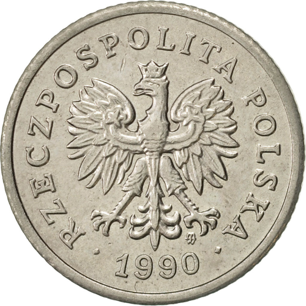 Polen, 50 Groszy, 1990, Warsaw, VZ, Copper-nickel, KM:281