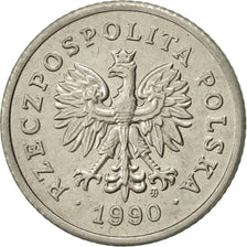 Polen, 50 Groszy, 1990, Warsaw, VZ, Copper-nickel, KM:281