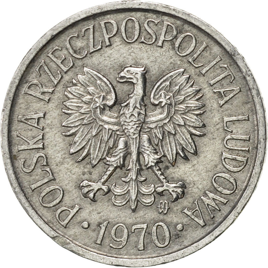 Moneda, Polonia, 5 Groszy, 1970, Warsaw, EBC, Aluminio, KM:A46