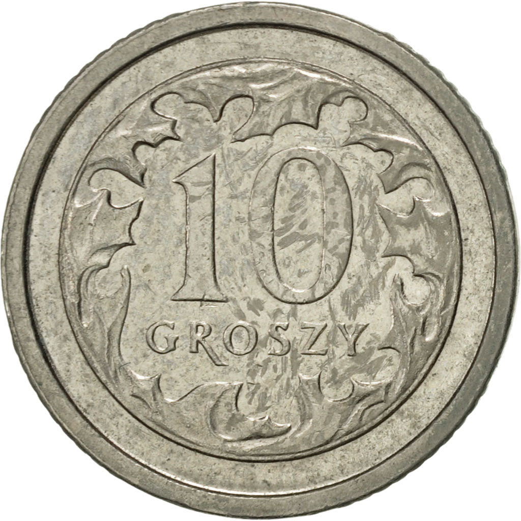 Moneda, Polonia, 10 Groszy, 2004, Warsaw, EBC, Cobre - níquel, KM:279