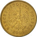 Coin, Poland, 5 Groszy, 2005, Warsaw, AU(50-53), Brass, KM:278