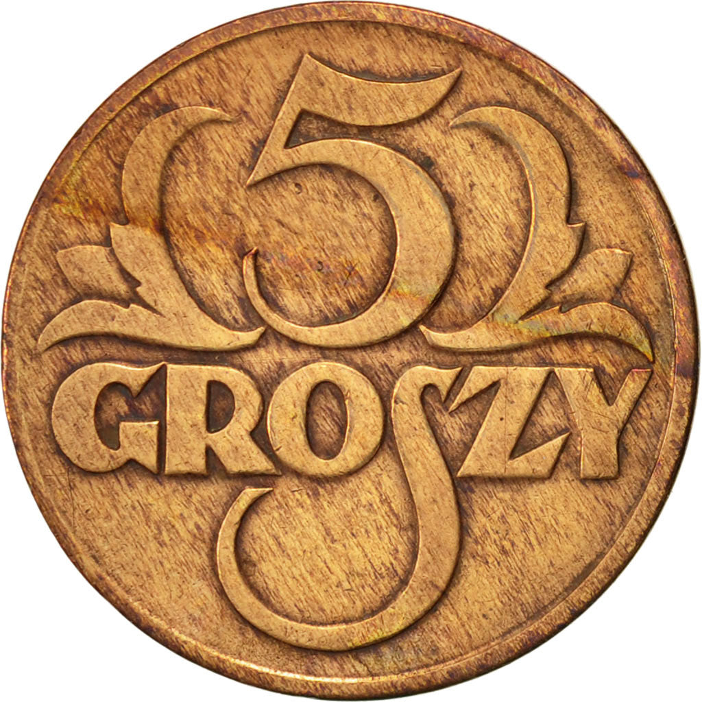 Moneta, Polonia, 5 Groszy, 1931, Warsaw, BB, Bronzo, KM:10a