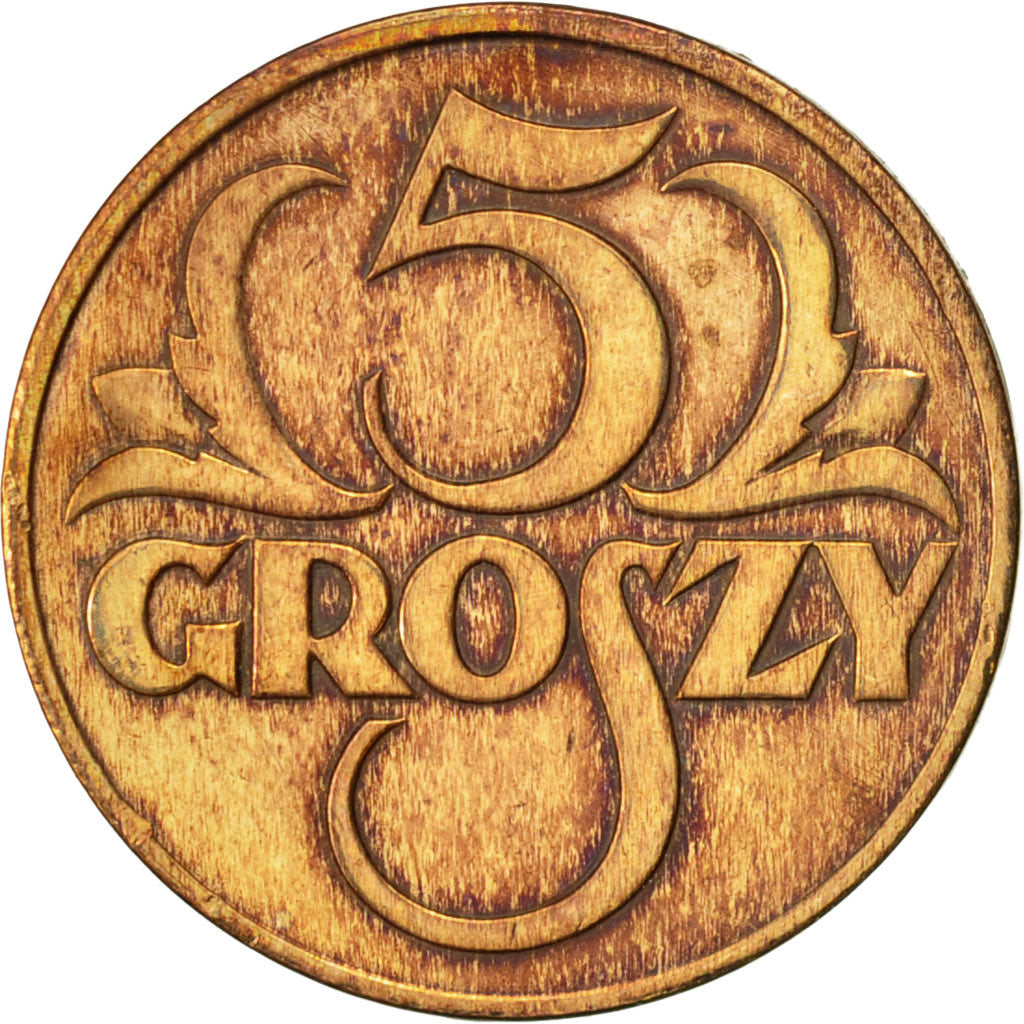 Coin, Poland, 5 Groszy, 1936, Warsaw, EF(40-45), Bronze, KM:10a