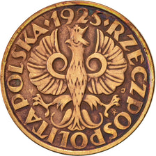 Poland, 2 Grosze, 1925, Warsaw, EF(40-45), Bronze, KM:9a