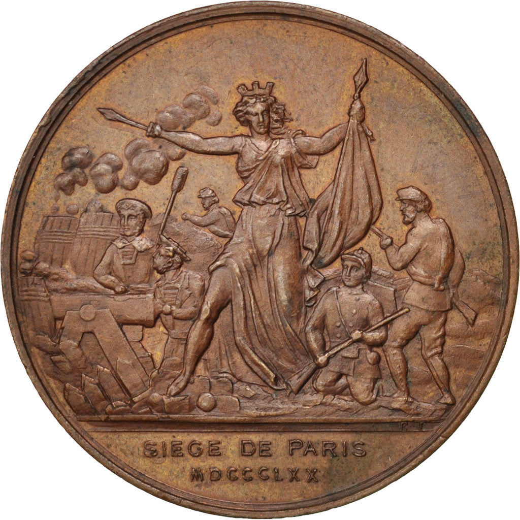 France, The French Revolution, Jeton, 1870, AU(55-58), Copper, 16.00