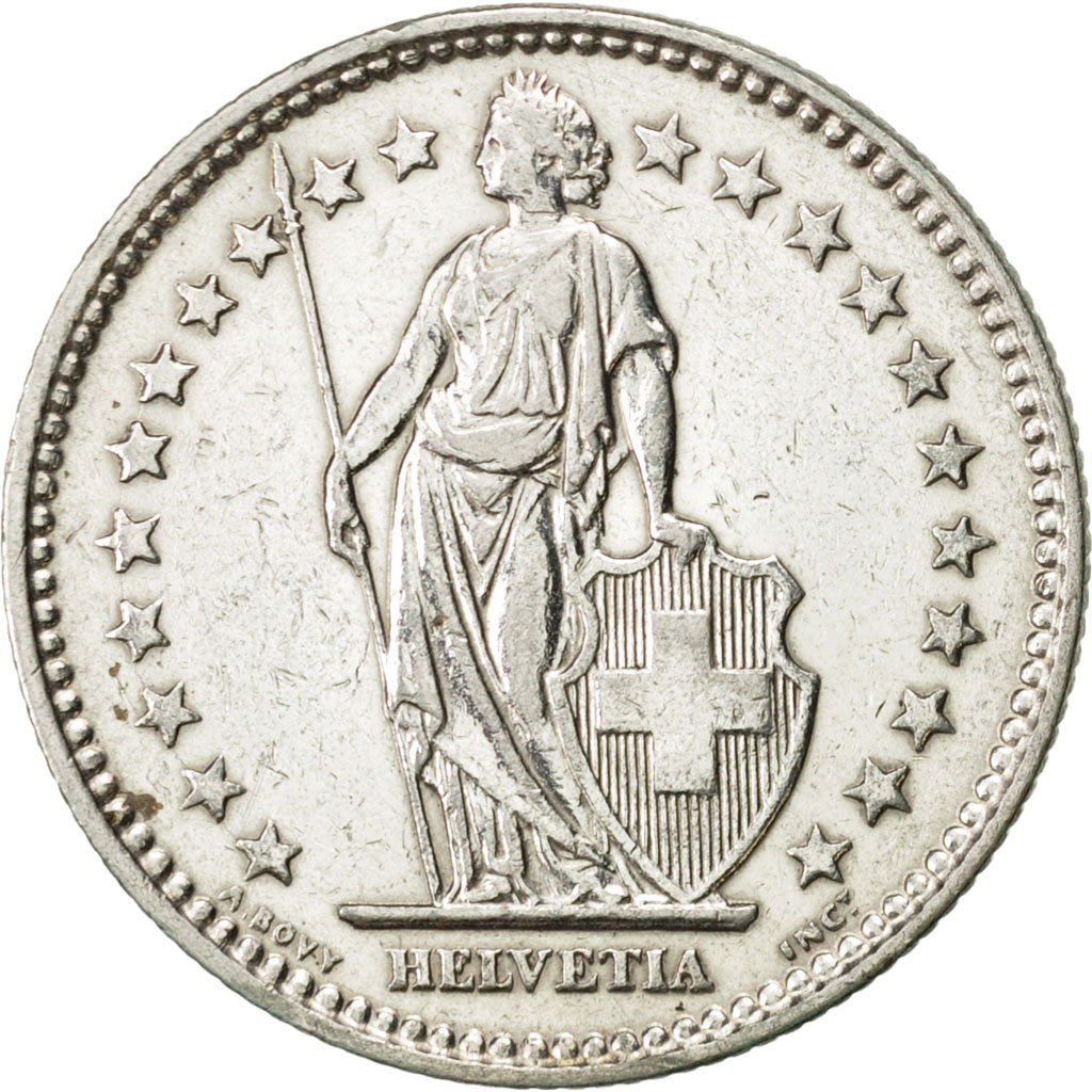 Coin, Switzerland, 2 Francs, 1920, Bern, AU(50-53), Silver, KM:21