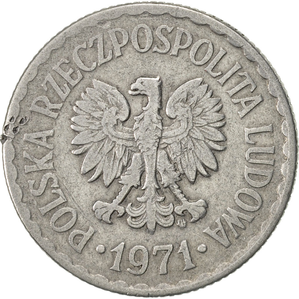 Polen, Zloty, 1971, Warsaw, SS, Aluminium, KM:49.1