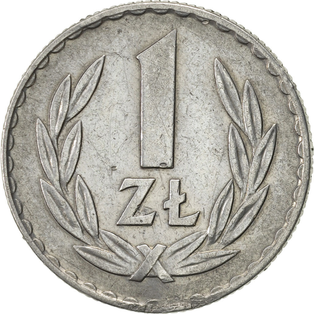 Coin, Poland, Zloty, 1974, Warsaw, AU(50-53), Aluminum, KM:49.1