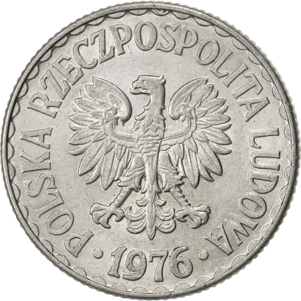 Moneta, Polska, Zloty, 1976, Warsaw, AU(50-53), Aluminium, KM:49.1