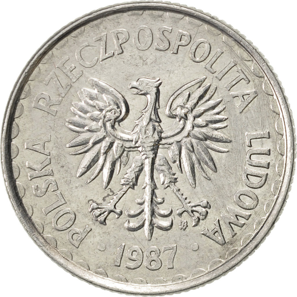 Moneta, Polska, Zloty, 1987, Warsaw, AU(50-53), Aluminium, KM:49.2