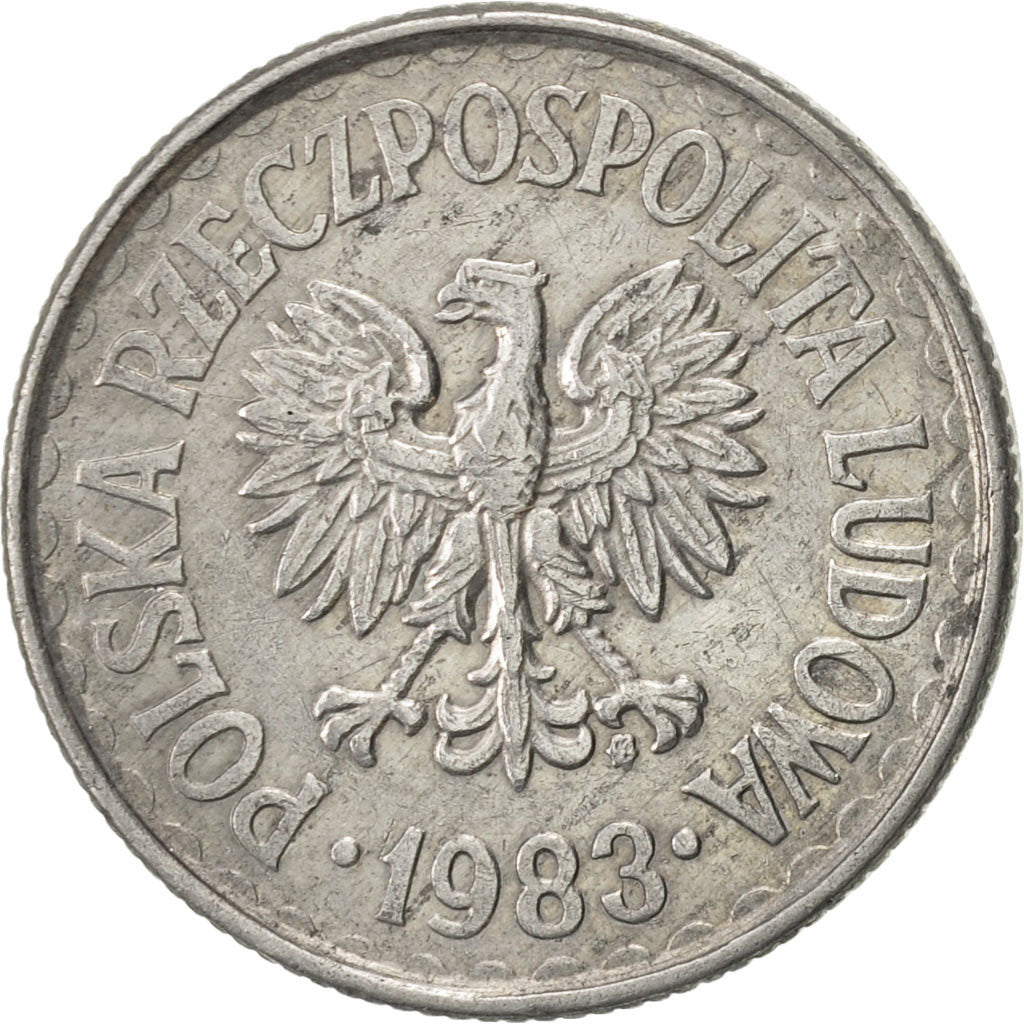 Coin, Poland, Zloty, 1983, Warsaw, AU(50-53), Aluminum, KM:49.1
