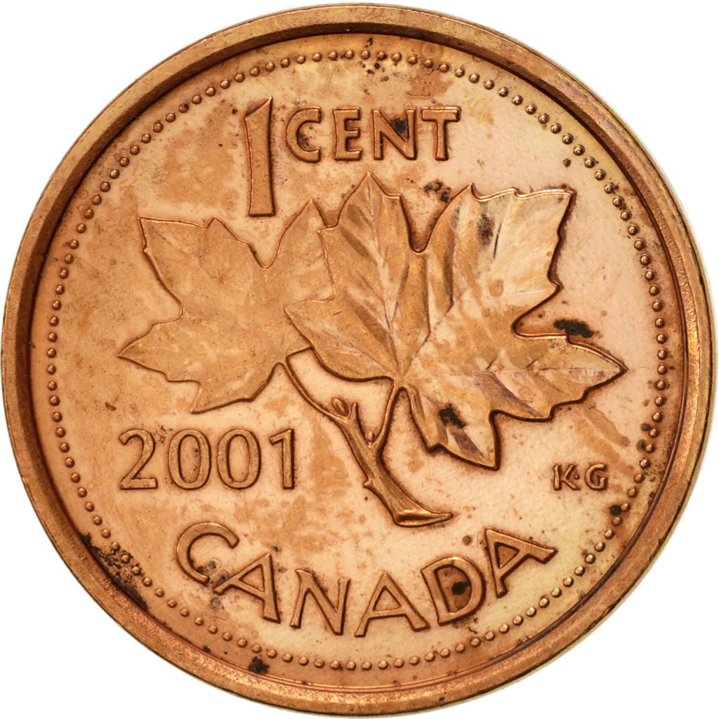 Coin, Canada, Elizabeth II, Cent, 2001, Royal Canadian Mint, Ottawa, AU(50-53)