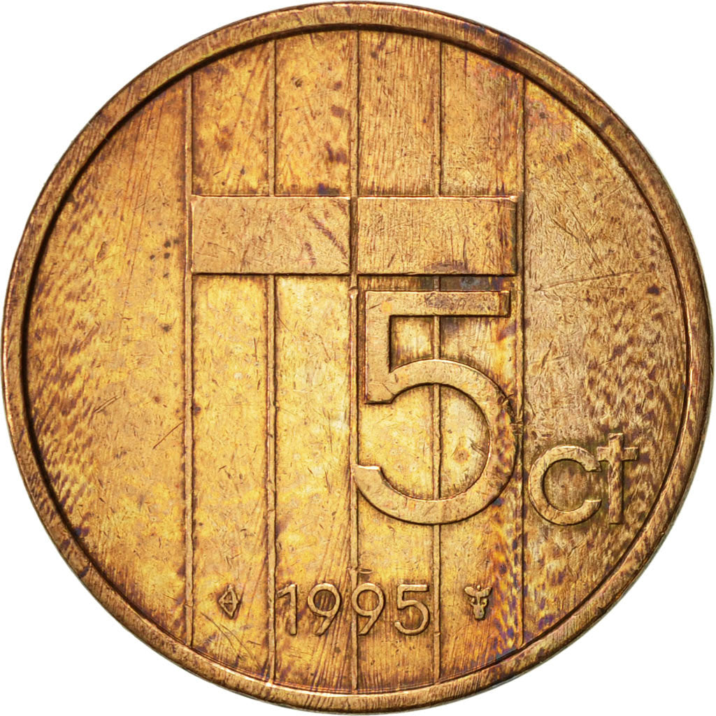 Coin, Netherlands, Beatrix, 5 Cents, 1995, EF(40-45), Bronze, KM:202