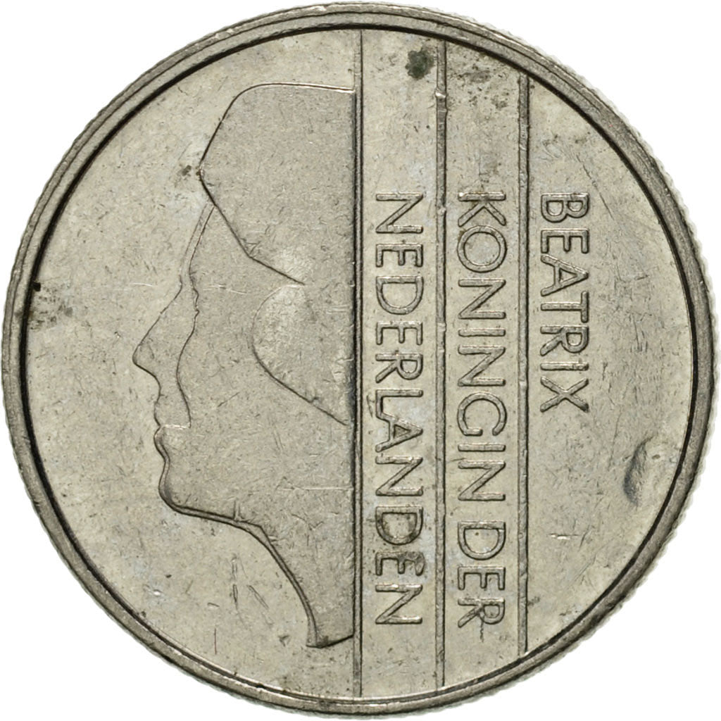 Coin, Netherlands, Beatrix, 10 Cents, 1985, AU(50-53), Nickel, KM:203