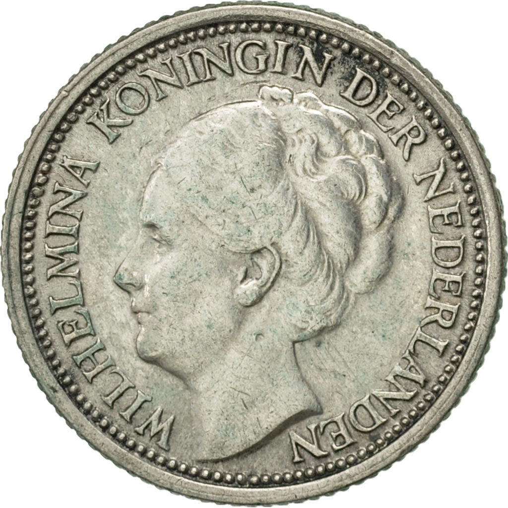 Moneta, Paesi Bassi, Wilhelmina I, 10 Cents, 1939, BB+, Argento, KM:163