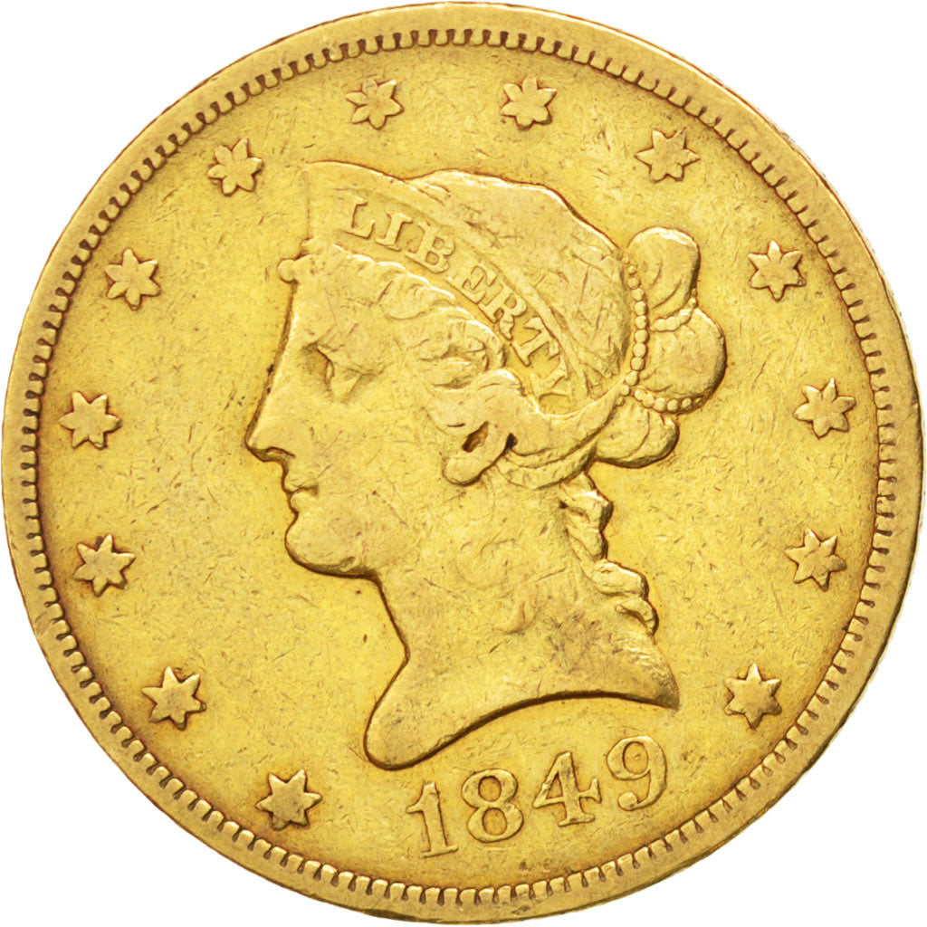 États-Unis, 10 Dollars Liberty Head 1849, KM 66.2