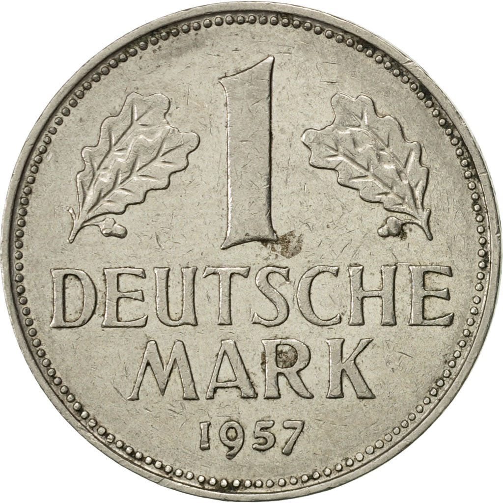 Coin, GERMANY - FEDERAL REPUBLIC, Mark, 1957, Hambourg, AU(55-58)