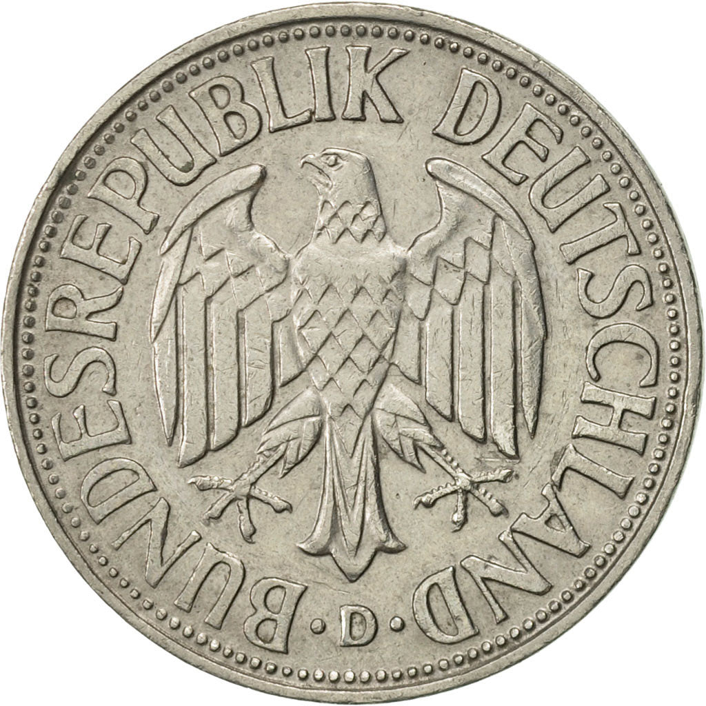 Coin, GERMANY - FEDERAL REPUBLIC, Mark, 1954, Munich, AU(55-58), Copper-nickel