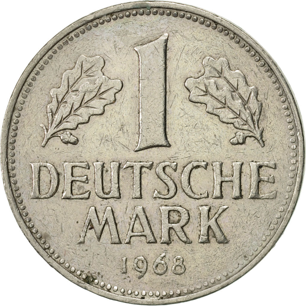 Coin, GERMANY - FEDERAL REPUBLIC, Mark, 1968, Hambourg, AU(55-58)