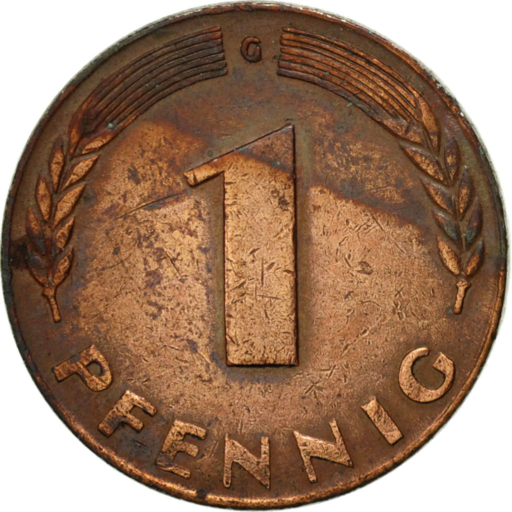 Münze, Bundesrepublik Deutschland, Pfennig, 1948, Karlsruhe, SS, Copper Plated