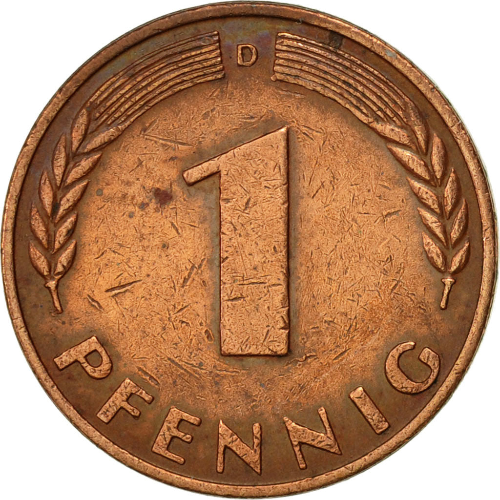 Münze, Bundesrepublik Deutschland, Pfennig, 1966, Munich, SS, Copper Plated