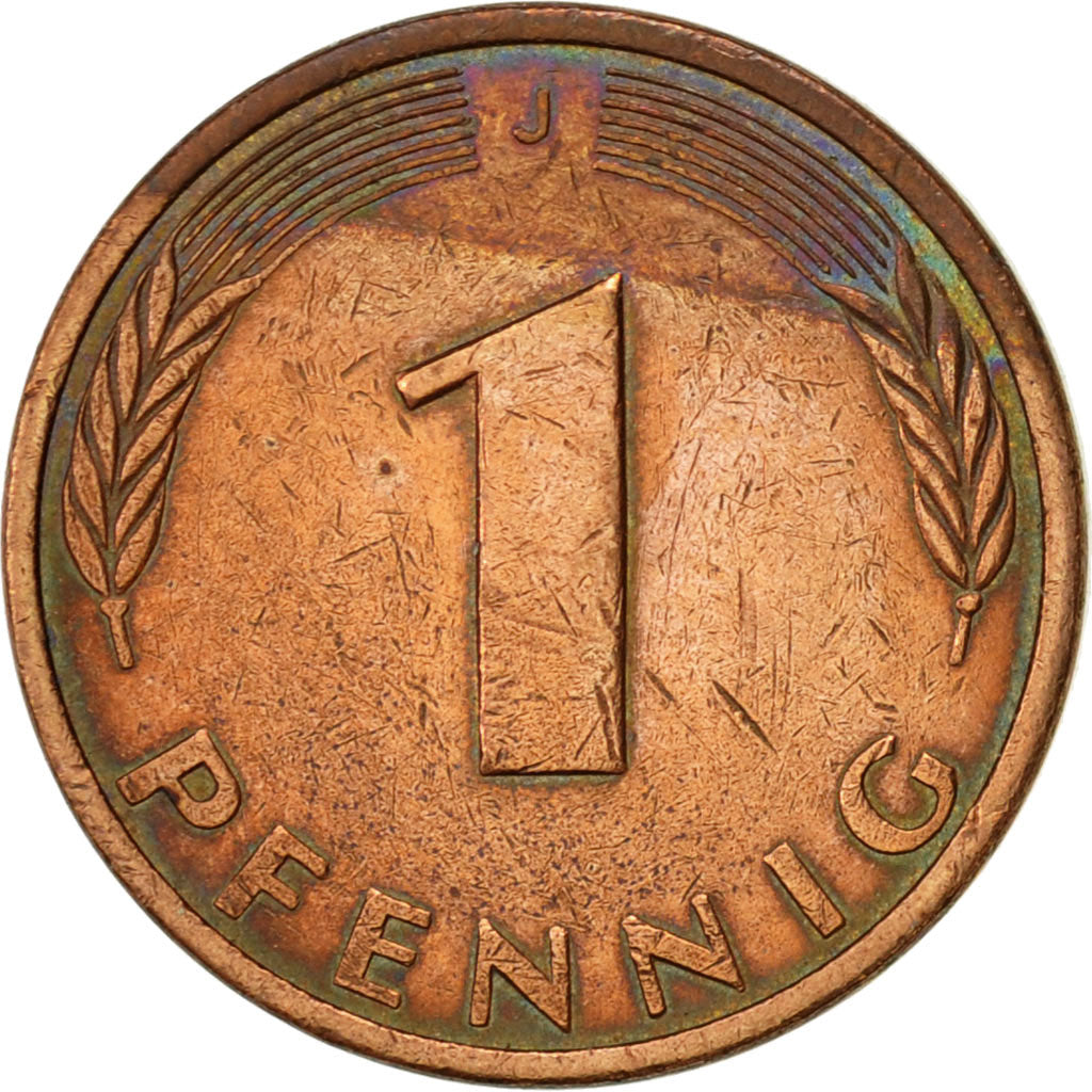 Coin, GERMANY - FEDERAL REPUBLIC, Pfennig, 1979, Hambourg, EF(40-45), Copper