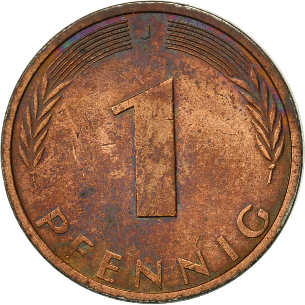 Moneda, ALEMANIA - REPÚBLICA FEDERAL, Pfennig, 1976, Hambourg, MBC, Cobre
