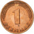 Coin, GERMANY - FEDERAL REPUBLIC, Pfennig, 1985, Karlsruhe, EF(40-45), Copper