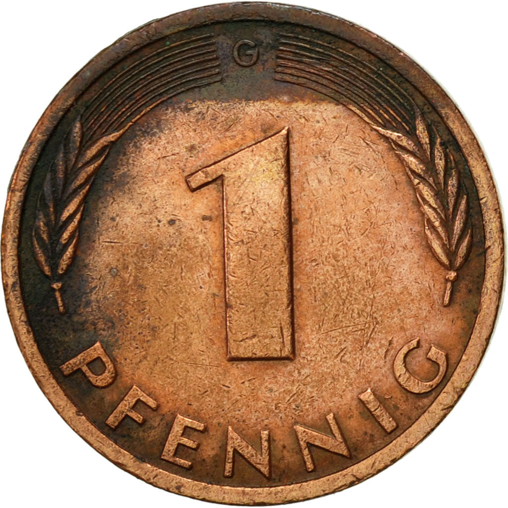 Moneda, ALEMANIA - REPÚBLICA FEDERAL, Pfennig, 1981, Karlsruhe, MBC, Cobre
