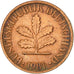 Coin, GERMANY - FEDERAL REPUBLIC, Pfennig, 1981, Hambourg, EF(40-45), Copper