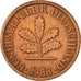 Coin, GERMANY - FEDERAL REPUBLIC, Pfennig, 1988, Stuttgart, EF(40-45), Copper