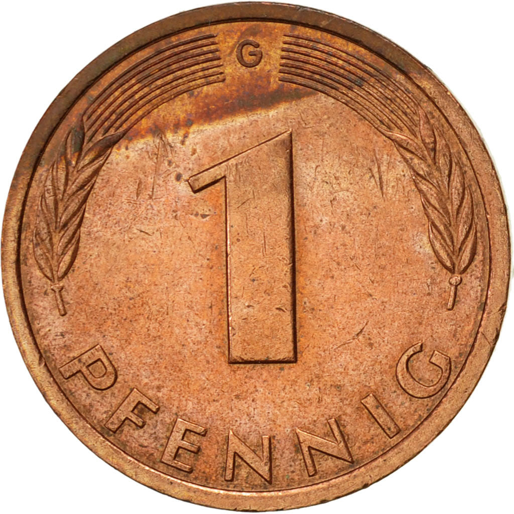 Moneda, ALEMANIA - REPÚBLICA FEDERAL, Pfennig, 1988, Karlsruhe, MBC, Cobre