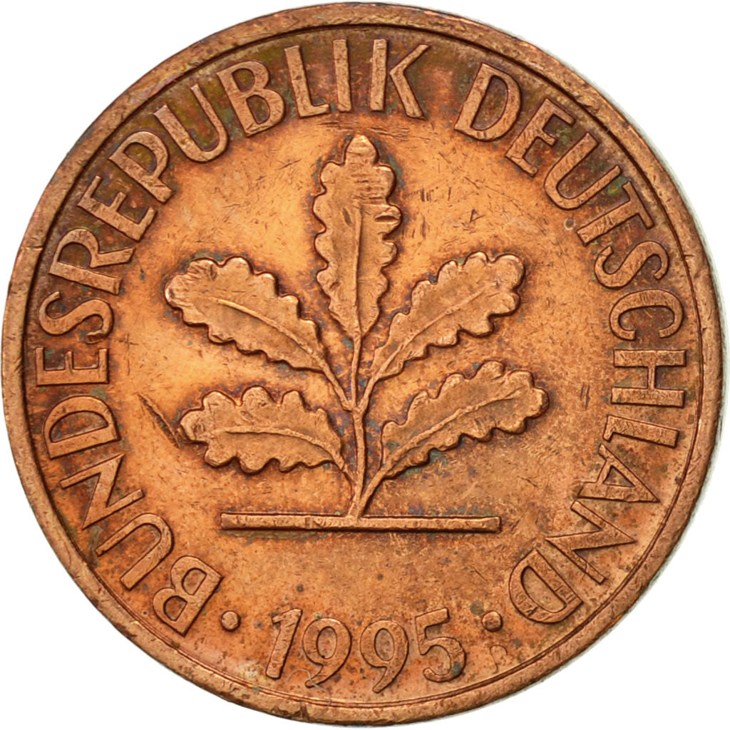 Coin, GERMANY - FEDERAL REPUBLIC, Pfennig, 1995, Berlin, EF(40-45), Copper