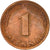 Coin, GERMANY - FEDERAL REPUBLIC, Pfennig, 1990, Stuttgart, EF(40-45), Copper