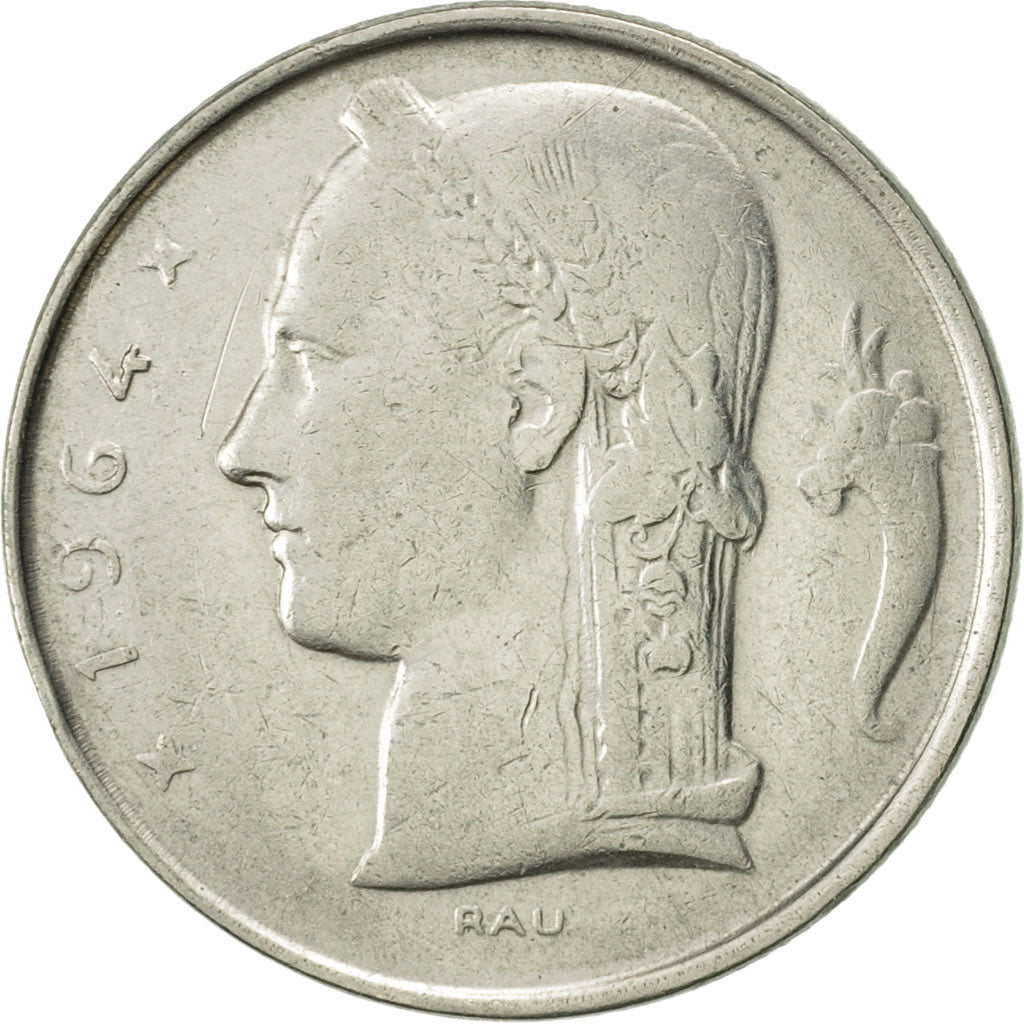 Coin, Belgium, 5 Francs, 5 Frank, 1964, AU(50-53), Copper-nickel, KM:134.1