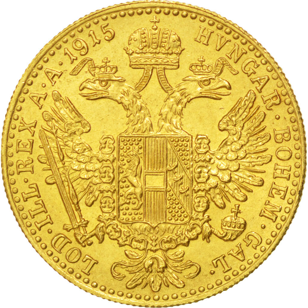 AUSTRIA, Ducat, 1915, KM #2267, MS(63), Gold, 3.48