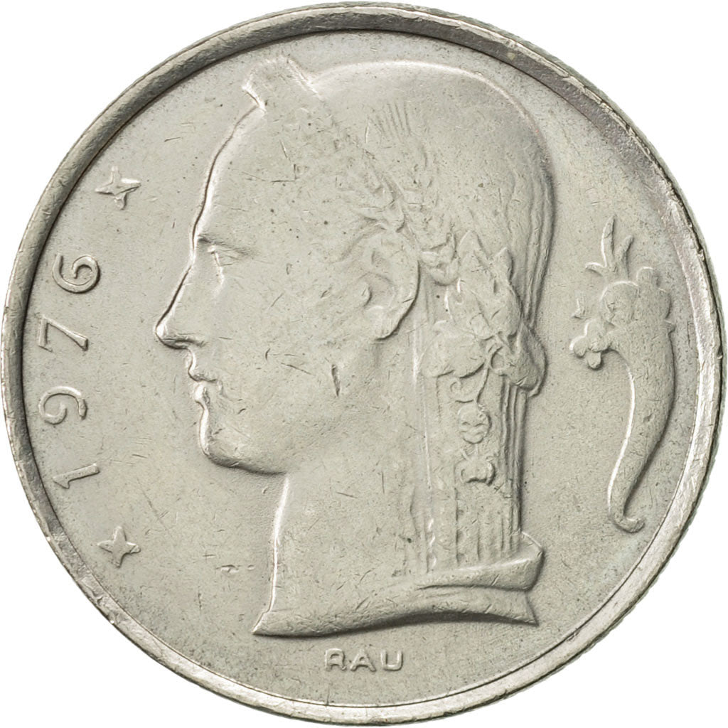 Coin, Belgium, 5 Francs, 5 Frank, 1976, EF(40-45), Copper-nickel, KM:134.1