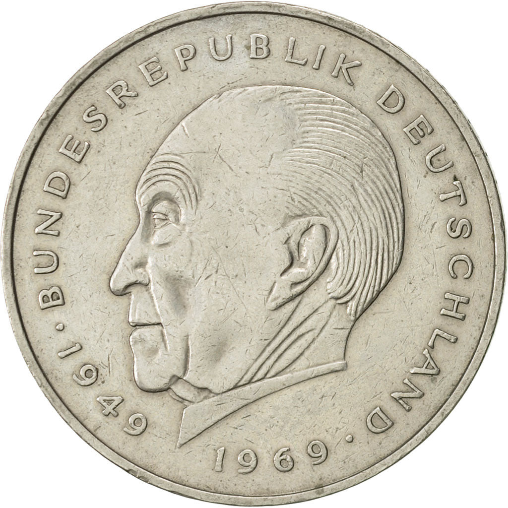 Moneta, GERMANIA - REPUBBLICA FEDERALE, 2 Mark, 1980, Hambourg, BB+, Nichel