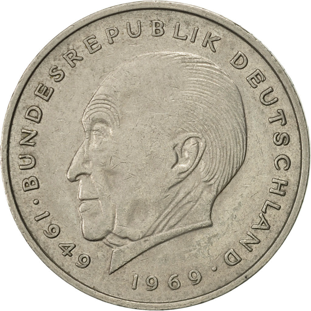 Coin, GERMANY - FEDERAL REPUBLIC, 2 Mark, 1975, Karlsruhe, AU(50-53)