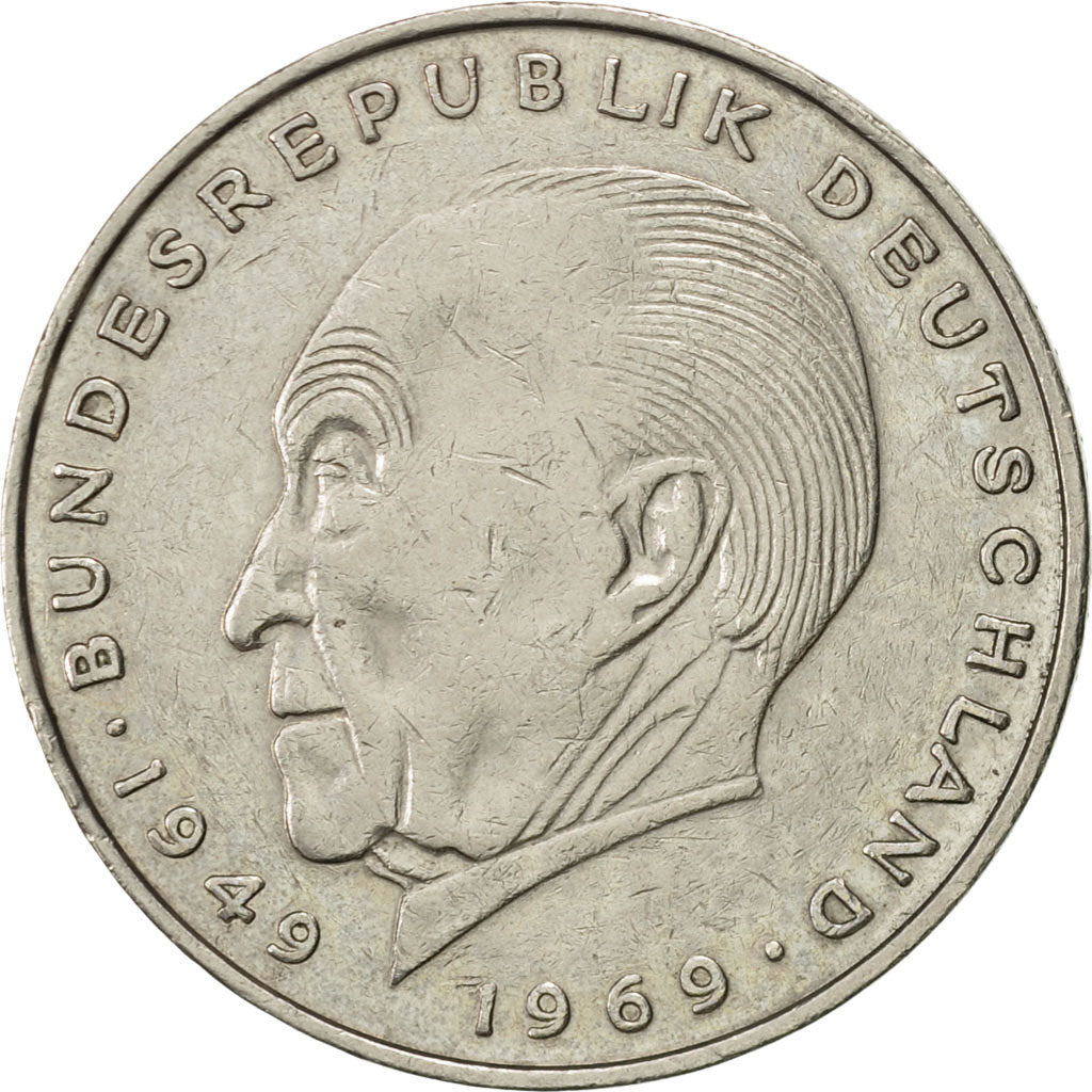 Munten, Federale Duitse Republiek, 2 Mark, 1973, Munich, ZF+, Copper-Nickel Clad