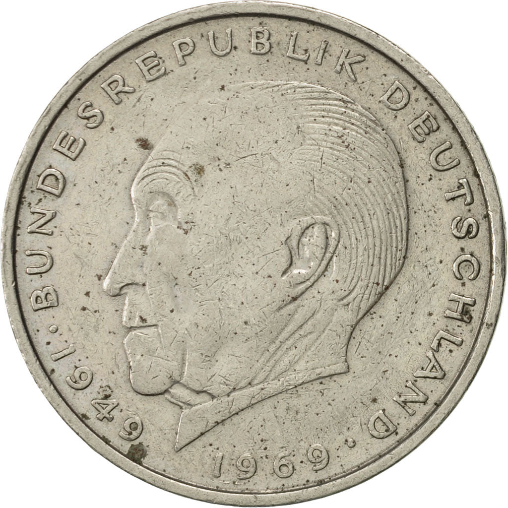 Coin, GERMANY - FEDERAL REPUBLIC, 2 Mark, 1976, Munich, AU(50-53), Copper-Nickel