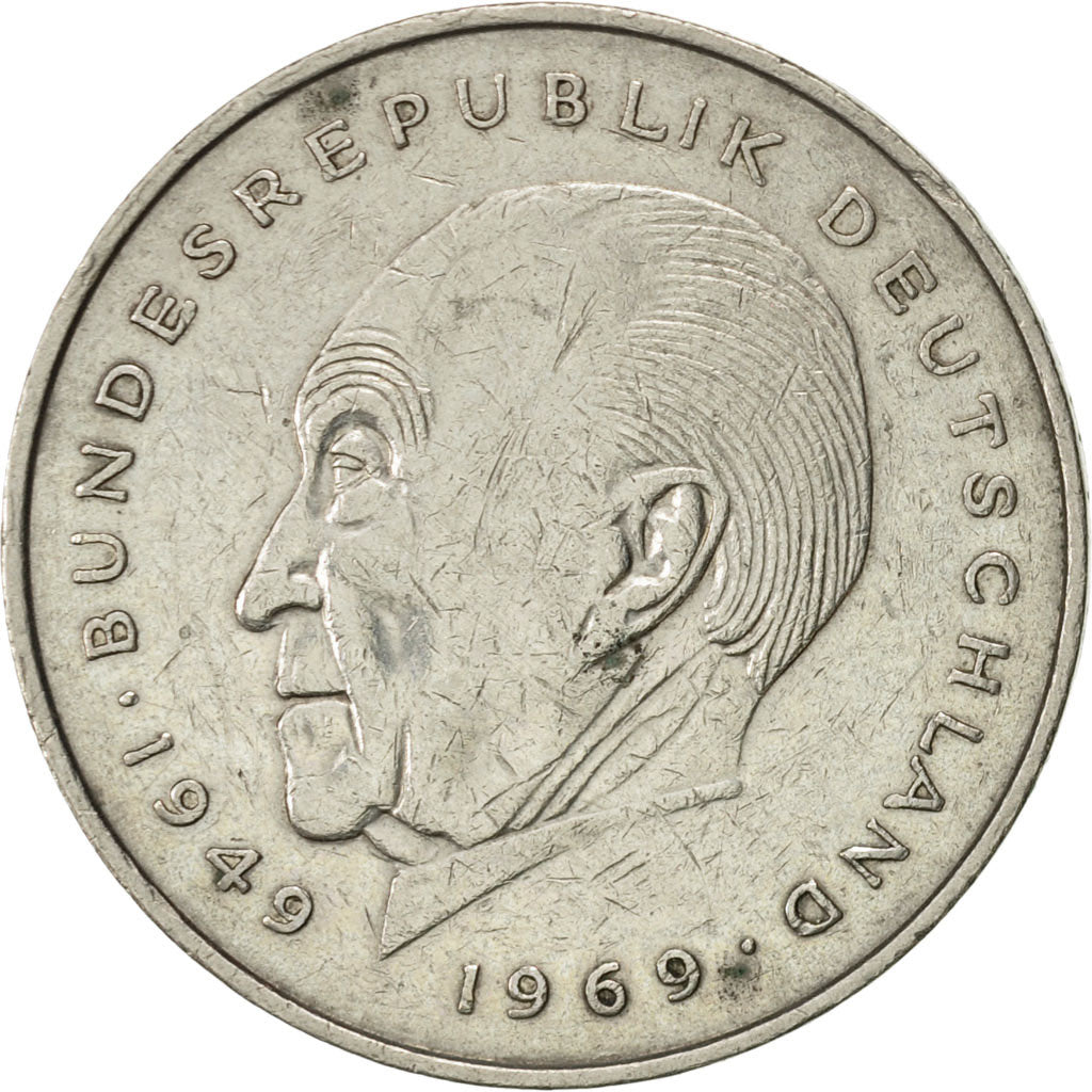 Münze, Bundesrepublik Deutschland, 2 Mark, 1977, Hambourg, SS+, Copper-Nickel