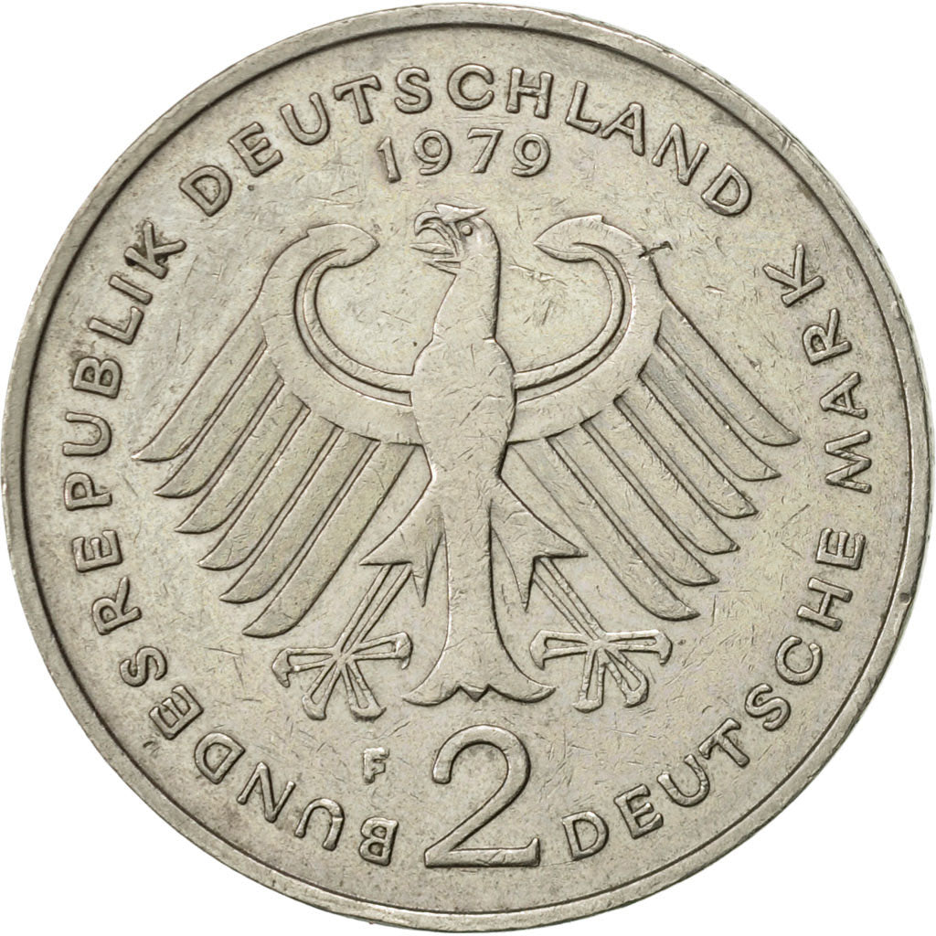 Coin, GERMANY - FEDERAL REPUBLIC, 2 Mark, 1979, Stuttgart, AU(50-53)