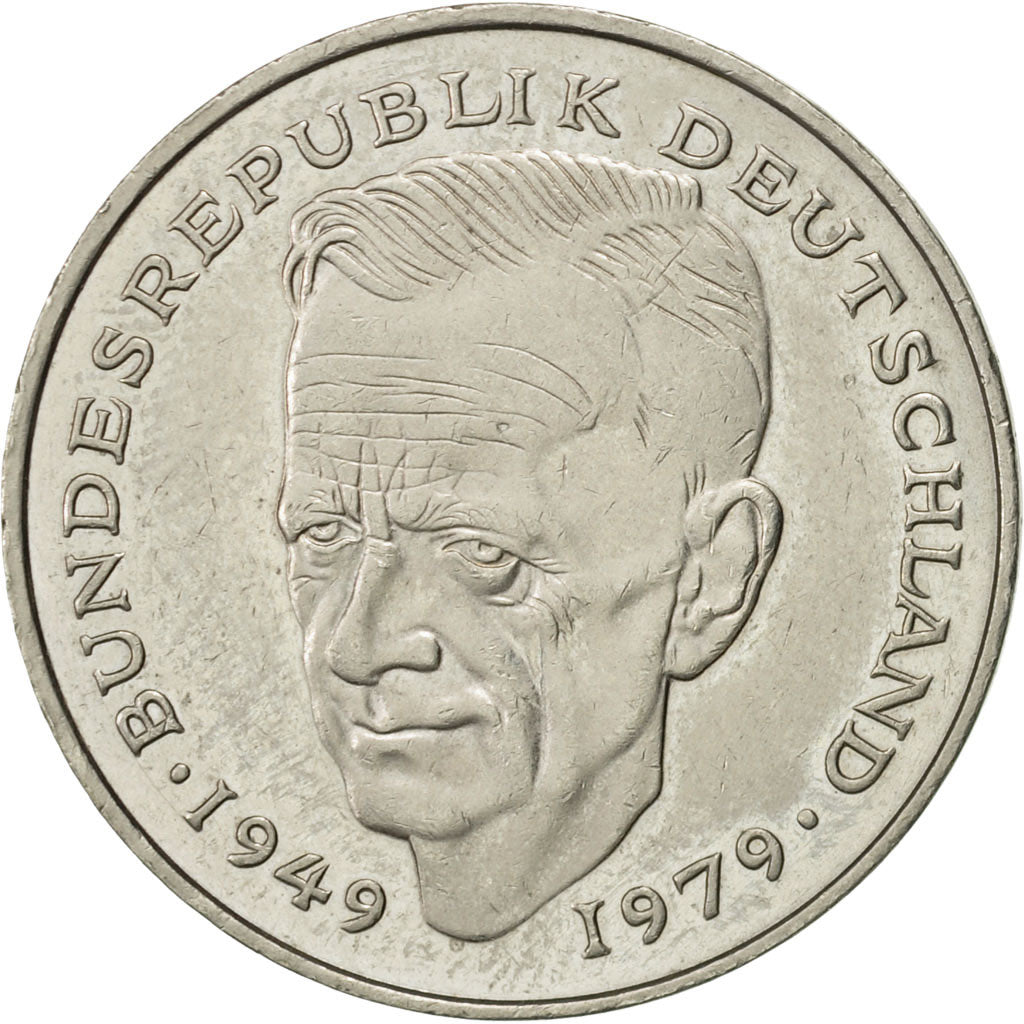 GERMANY - FEDERAL REPUBLIC, 2 Mark, 1988, Stuttgart, AU(50-53), Copper-Nickel
