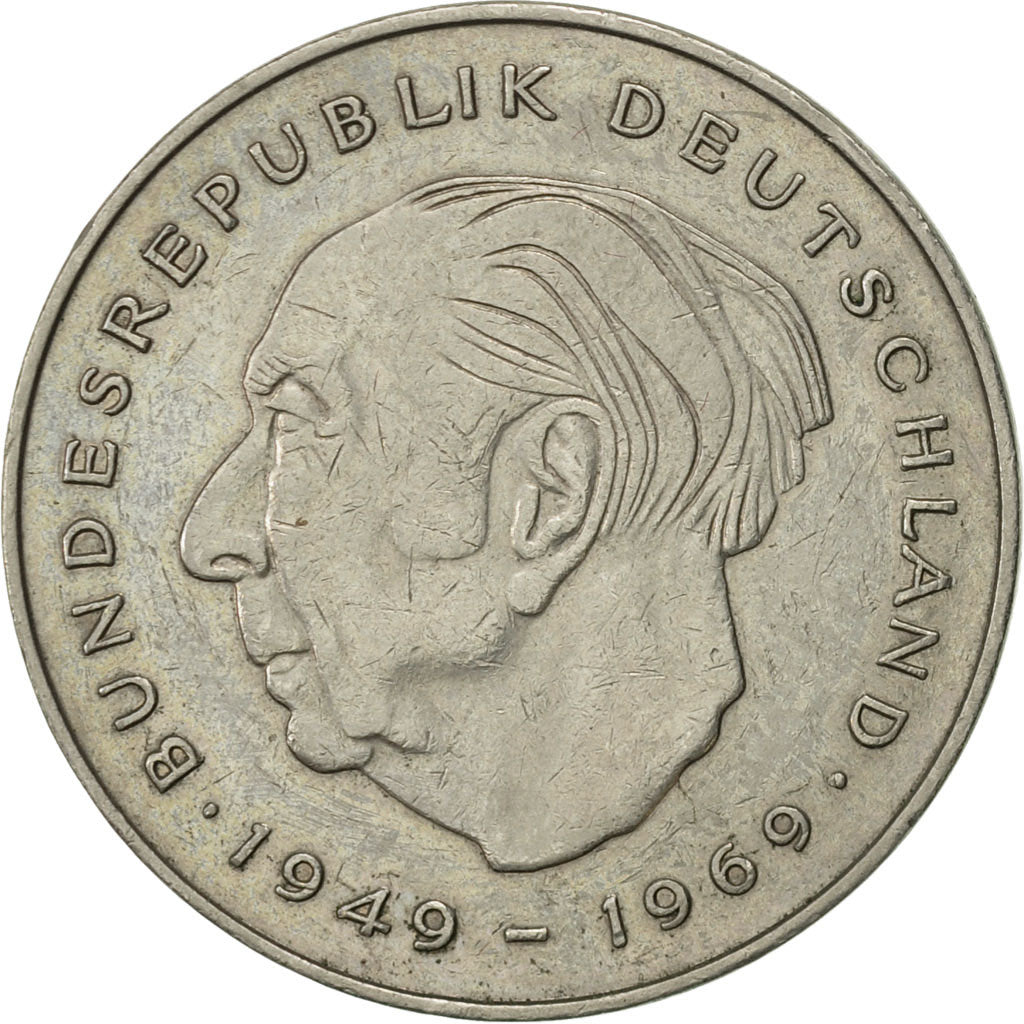 Moneta, GERMANIA - REPUBBLICA FEDERALE, 2 Mark, 1978, Karlsruhe, BB+, Nichel