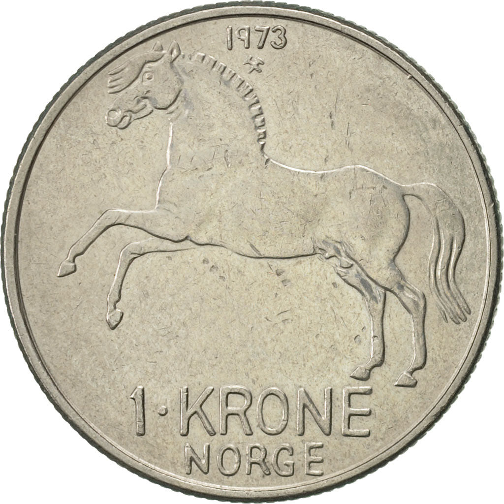 Monnaie, Norvège, Olav V, Krone, 1973, TTB+, Copper-nickel, KM:409