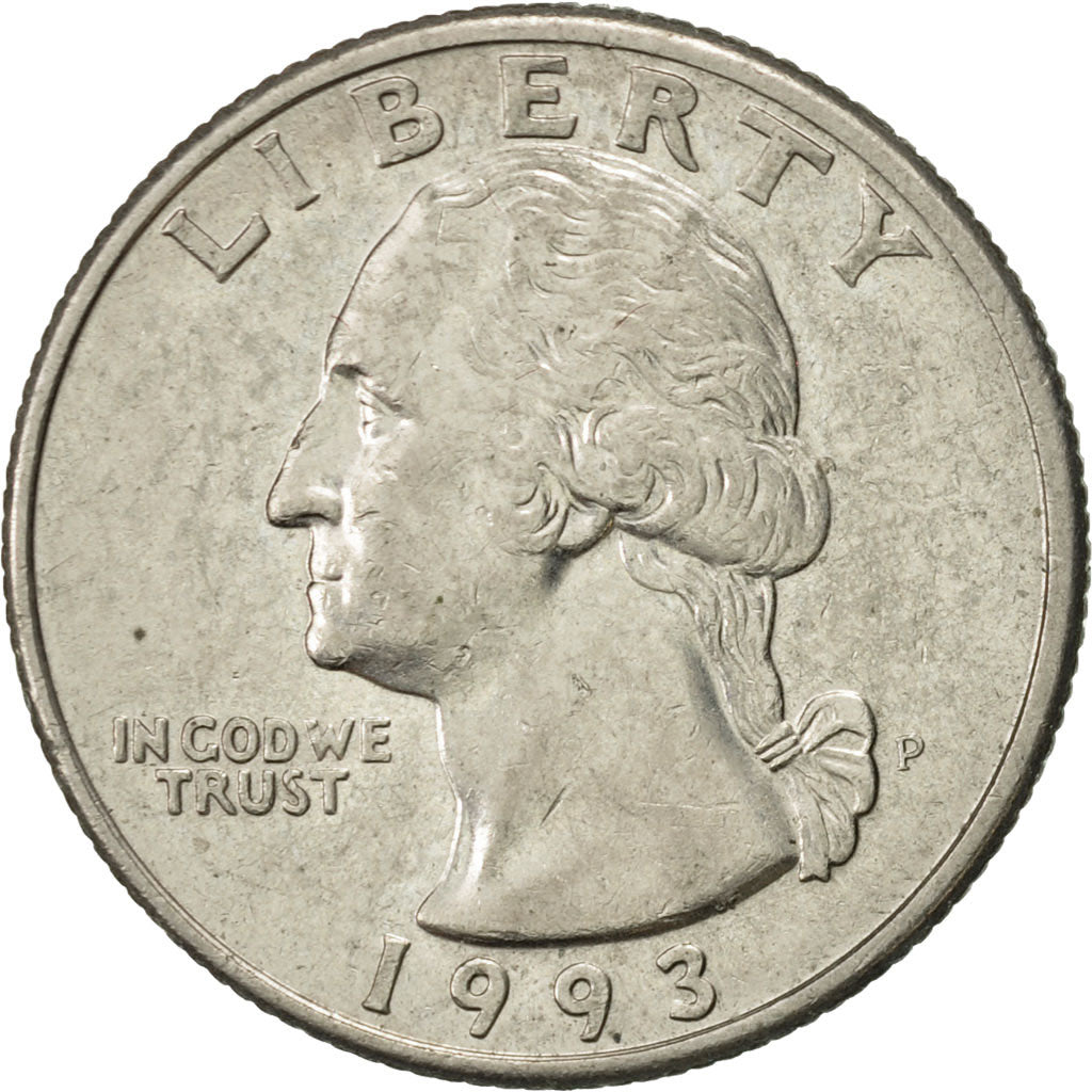 Coin, United States, Washington Quarter, Quarter, 1993, U.S. Mint, Philadelphia